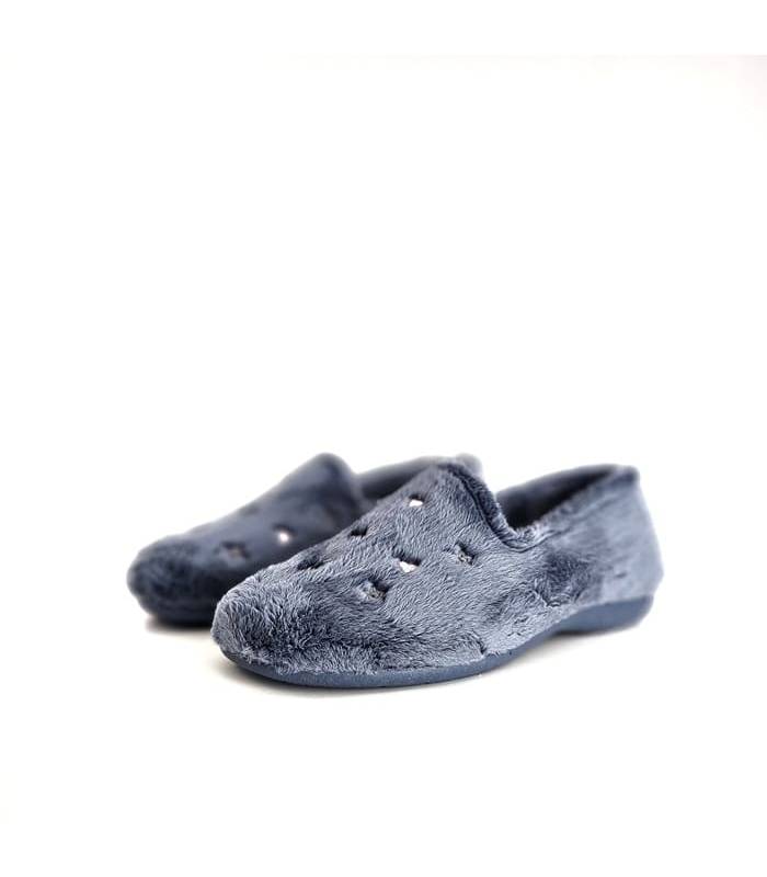 zapatillas casa mujer cabrera azul invierno