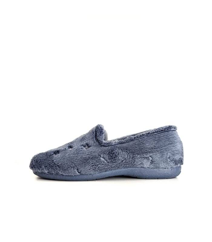 zapatillas casa mujer España cabrera azul, perfil