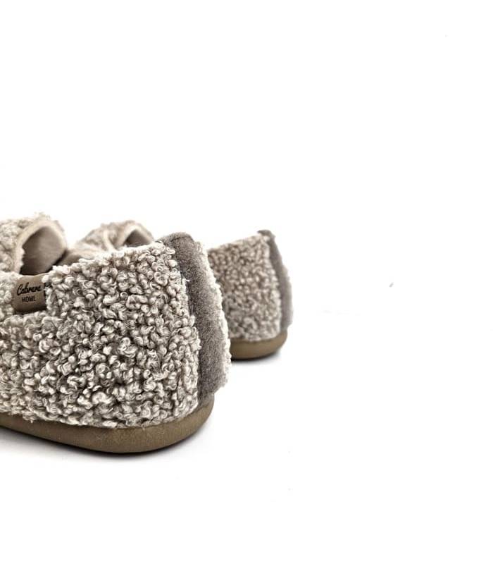 zapatillas mujer invierno hebilla beige