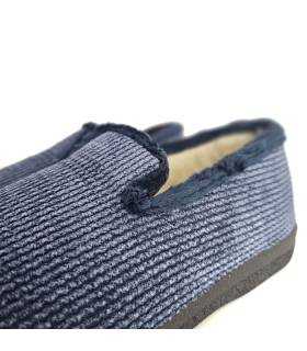 detalle tejido azul de zapatillas casa hombre Plumaflex