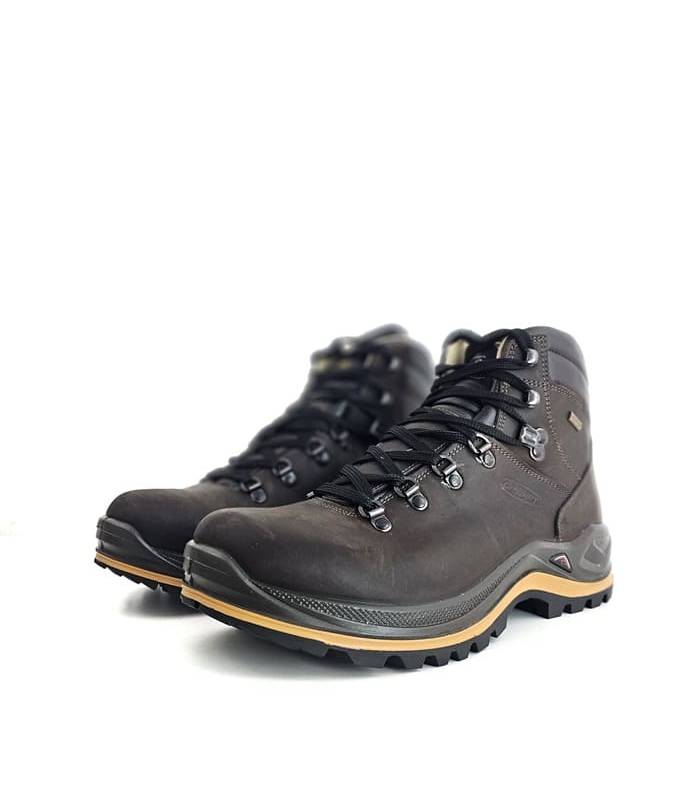 Botas senderismo hombre Grisport impermeables marrones vista frontal