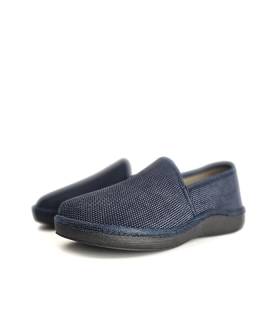 zapatillas casa hombre Salvi Confort invierno azules fabricadas España