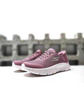 Zapatillas deportivas mujer Skechers Go Walk Flex rosa puestas