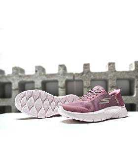Zapatillas deportivas mujer Skechers rosa suela amortiguada Ultra Go