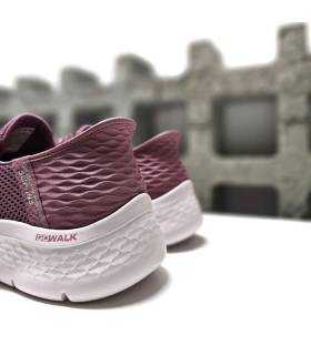 Deportivas mujer cómodas Skechers Go Walk Flex rosa trasera