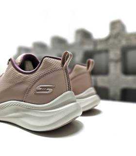 zapatillas deportivas mujer Skechers Bobs Moda Flex rosa claro talón cómodo