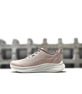 zapatillas deportivas mujer Skechers Bobs Moda Flex rosa claro vistas de perfil