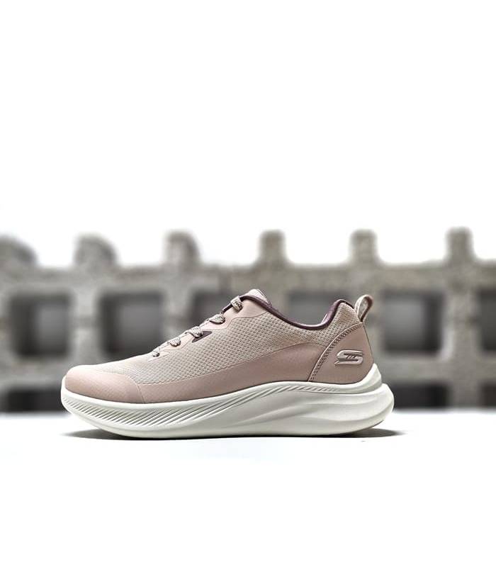 zapatillas deportivas mujer Skechers Bobs Moda Flex rosa claro vistas de perfil