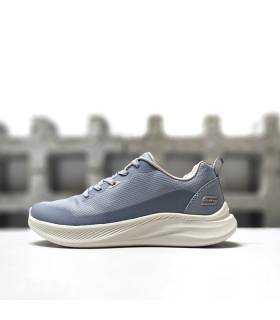 zapatillas deportivas mujer Skechers Bobs Moda Flex azul claro vistas de perfil