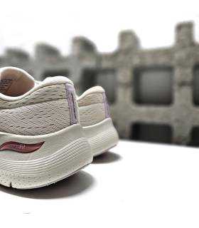 zapatillas Skechers Arch Fit 2.0 Big League mujer beige talón amortiguado