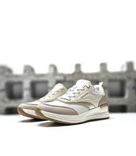zapatillas skechers mujer cuña beige