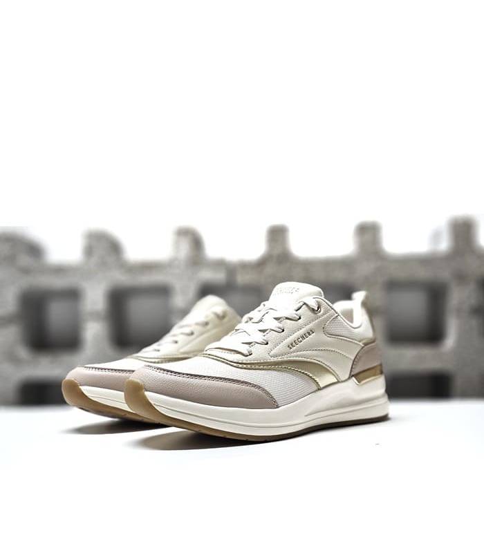 zapatillas skechers mujer cuña beige