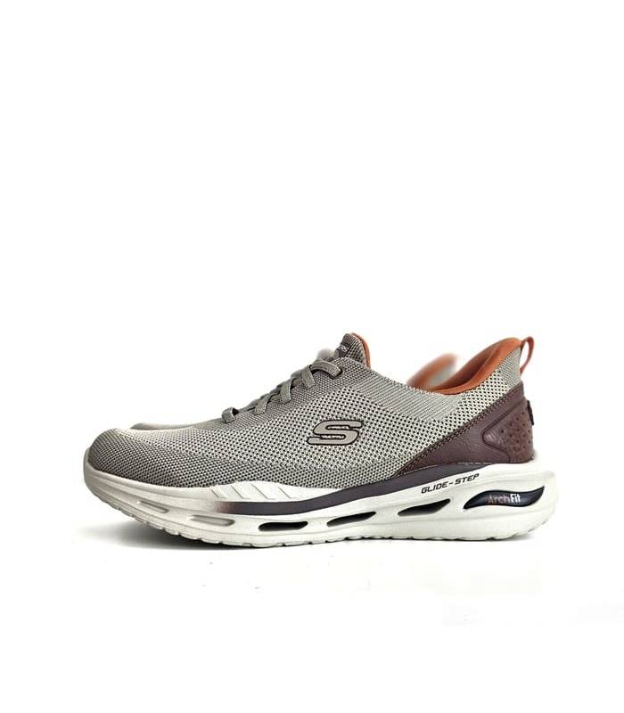 zapatillas skechers slip-ins hombre taupe lateral