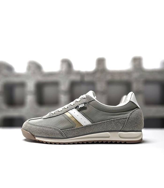 zapatillas mujer xti kaki vista lateral