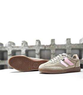 deportivas mujer xti beige suela caramelo