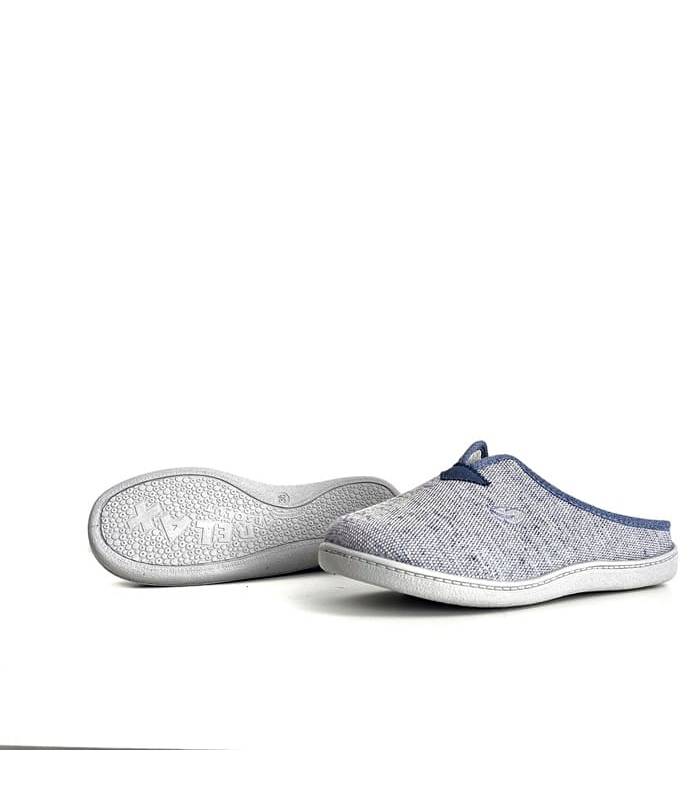 suela antideslizante zapatillas casa plumaflex azul