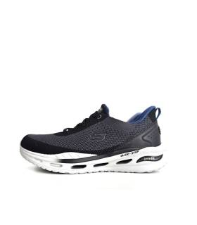 skechers arch fit hombre negro caminando