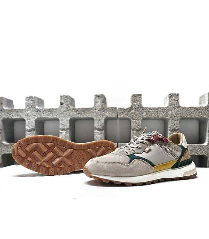 zapatillas piel textil hombre XTI, vista de la suela de goma