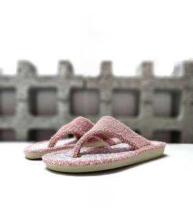 zapatillas casa mujer chancla Cabrera rizo rosa verano