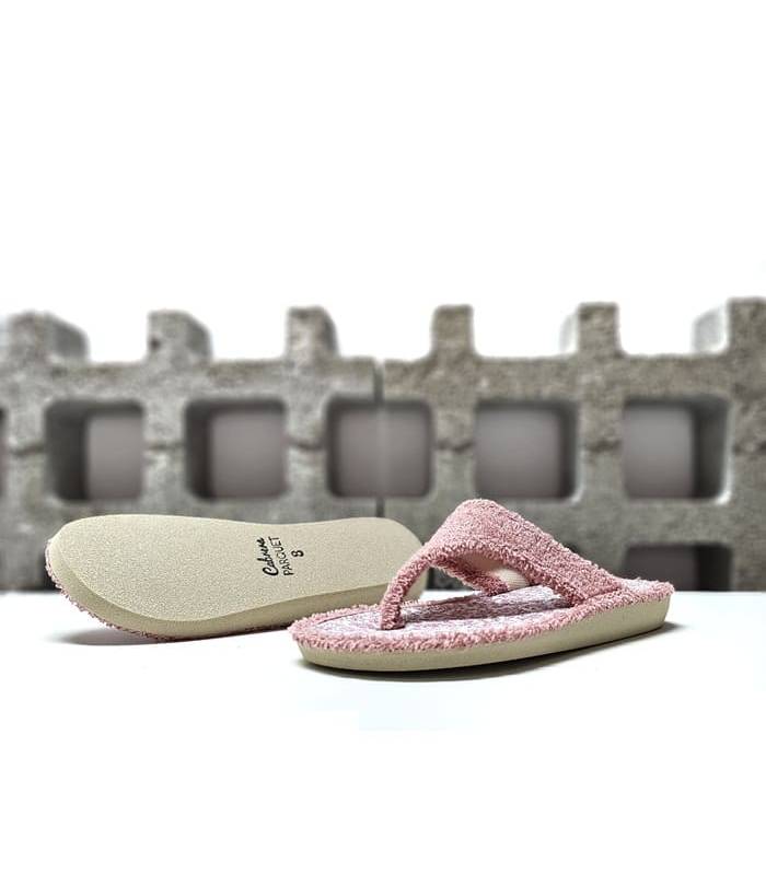 zapatillas casa mujer chancla rosa suela parquet Cabrera