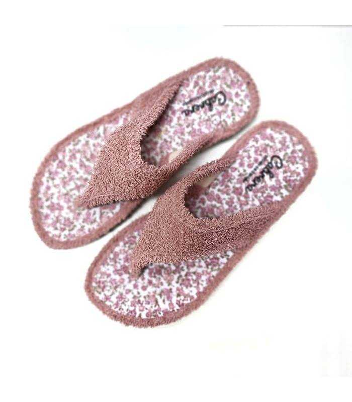 zapatillas casa mujer chancla rosa plantilla liberty Cabrera