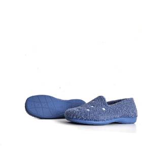 zapatillas casa cerradas azules mujer antideslizantes