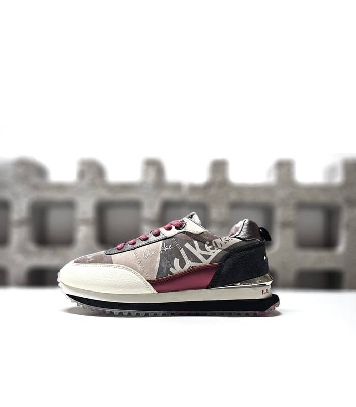 zapatillas anekke new york mujer blanco rosa lateral