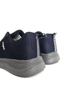 zapatillas jhayber canela navy azul marino, detalle de trasera