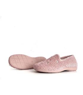 zapatillas casa cerradas rosas mujer antideslizantes