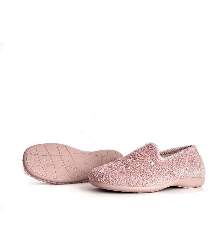 zapatillas casa cerradas rosas mujer antideslizantes