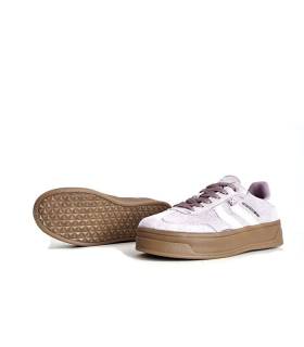 zapatillas casual mujer plataforma rosa