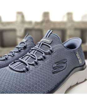 calzado deportivo vegano hombre skechers, detalle cordones