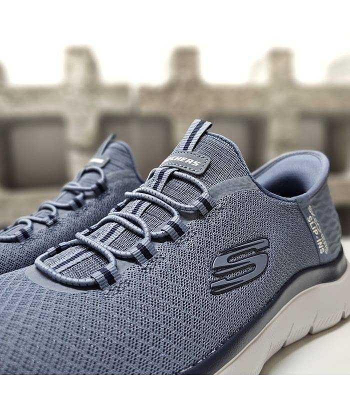 calzado deportivo vegano hombre skechers, detalle cordones