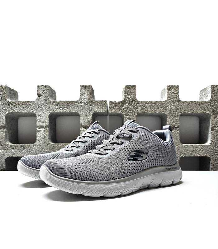 skechers summits eckler hombre gris claro