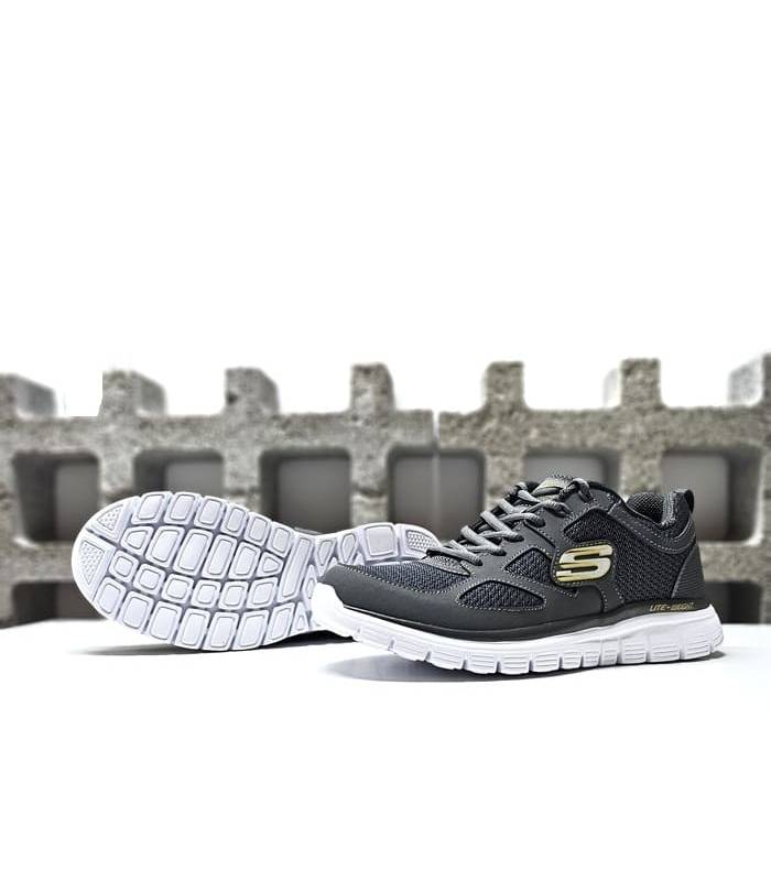 zapatillas skechers caminar frecuente gris, suela