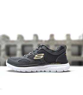 zapatillas skechers ligeras hombre gris, perfil