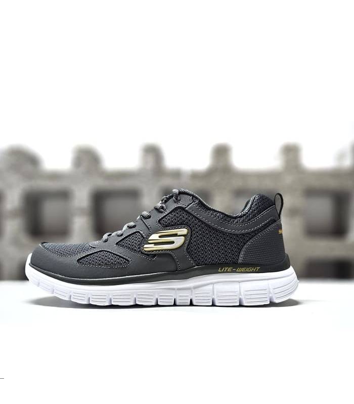 zapatillas skechers ligeras hombre gris, perfil