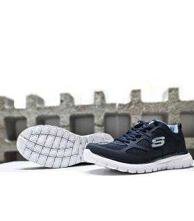 zapatillas skechers caminar frecuente azul, sela ligera