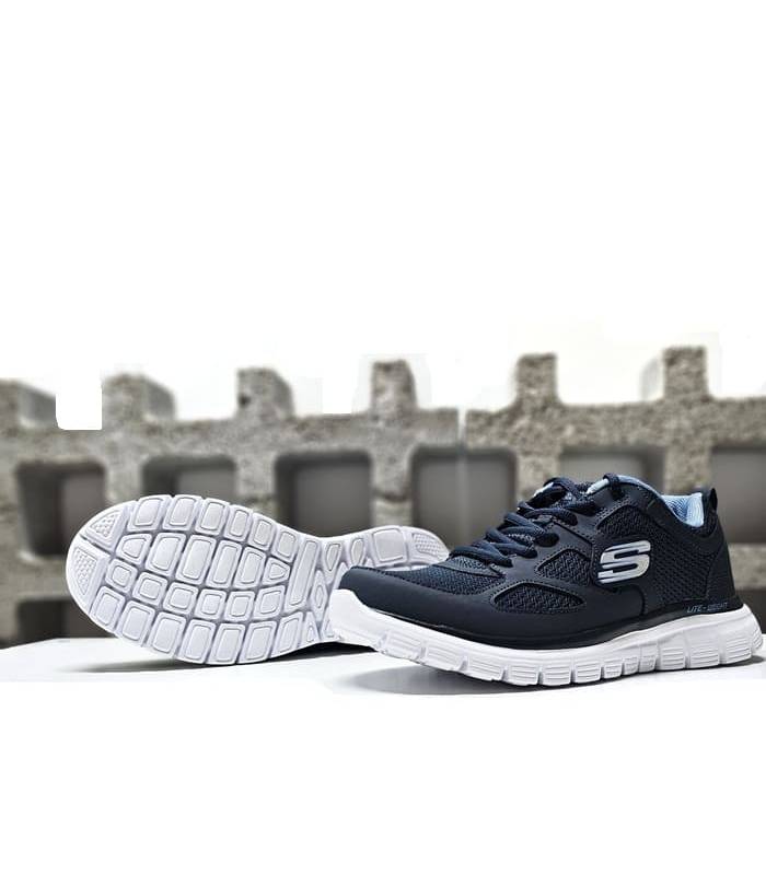 zapatillas skechers caminar frecuente azul, sela ligera
