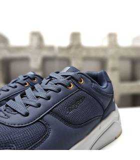 zapatillas jhayber caminar diario azul, detalle de cordones