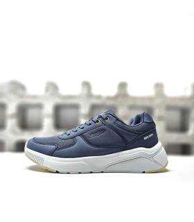 zapatillas jhayber urbanas verano azul, vista de perfil