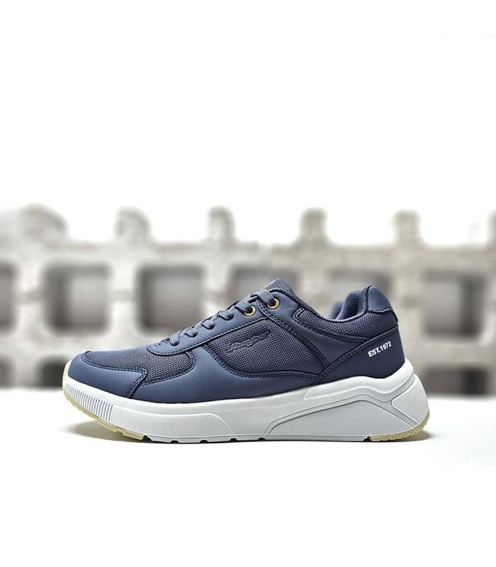 zapatillas jhayber urbanas verano azul, vista de perfil