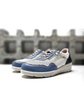 zapatos deportivos cuña baja Laura Azaña azul