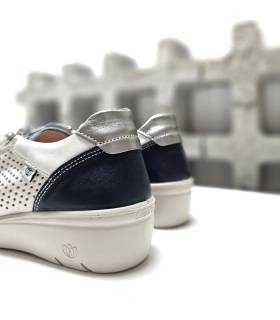 zapatos deportivos cuña baja Laura Azaña talón azul