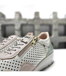 zapatos deportivos cremallera lateral Laura Azaña rosa