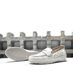 zapatos mujer blanco roto cuña ligera laura azaña,