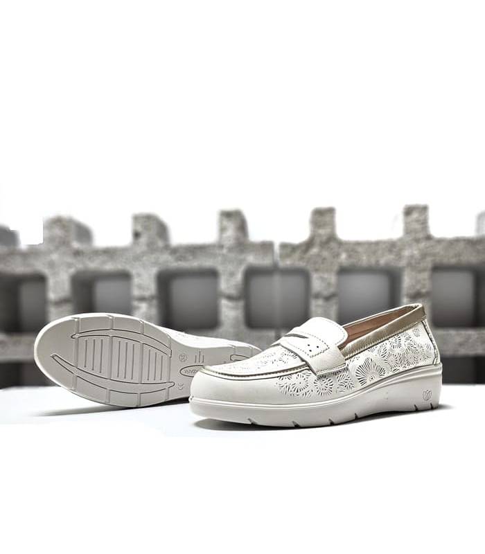 zapatos mujer blanco roto cuña ligera laura azaña,