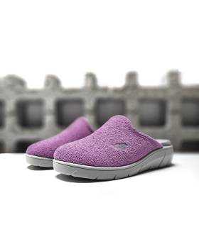 zapatillas casa Plumaflex destalonadas mujer verano rizo rosa