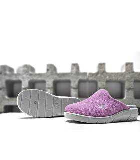 zapatillas casa rosas Plumaflex suela antideslizante goma