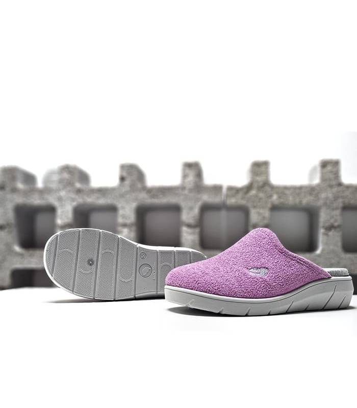 zapatillas casa rosas Plumaflex suela antideslizante goma